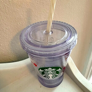 Starbucks // Holiday 2011 Tumbler with Color Changing Straw
